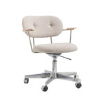 Modern Ergonomic Fabric Office Chair Height Adjustable Swivel Chair for Home Office Living Room Use Comfortable All-Day Sitting