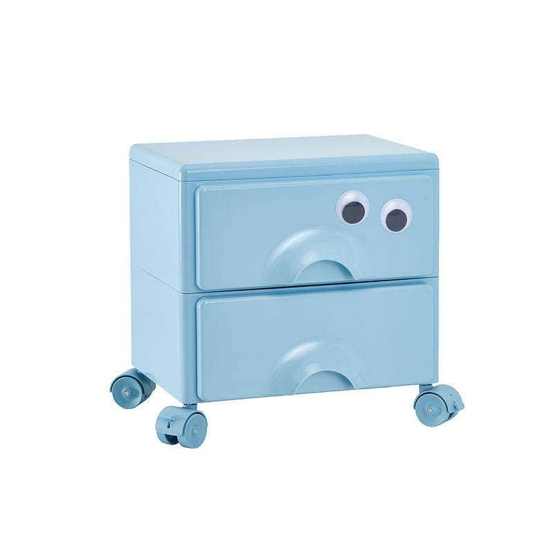 Main-01 Modern Plastic Storage Cabinet ,Kids Nightstand Bedroom Bedside Cabinet,Mini Movable storage cabinet for Living Room Kitchen - Image 1