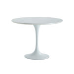 Nordic High Quality Metal Base MDF Mock Rock Round Table for Family Use Modern End Table Restaurant Kitchen Dining Table