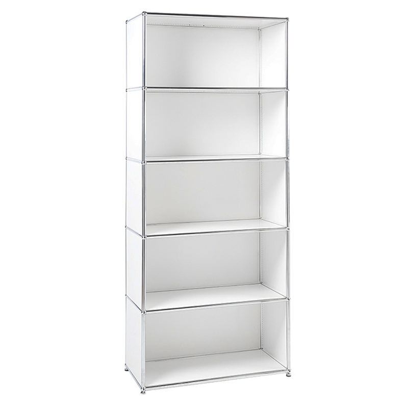 USM001-01 Bookshelves Modular Combination Display Cabinets INS Module Convertible Modern Simple Stainless Steel Bookcase - Image 1