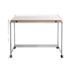 Nordic Mobile Desk Pulley Stainless Steel Small Family Computer Desk for Living Room
