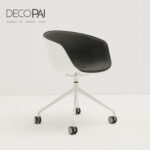 Aluminum 4 star leisure modern design famous dining restaurant chair lounge chair with Caster