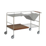 Vintage Movable Sofa Side Table Stainless Steel Trolley for Home | Living Room Storage Tea Table | Trendy Creative Serving Cart