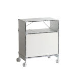 Bedside Table, Living Room Sofa Side Table, Metal Modular Movable Cabinet