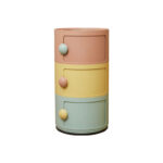 Nordic Round Bedside Table, Children's Home Bedroom Storage Cabinet, Snack Cabinet