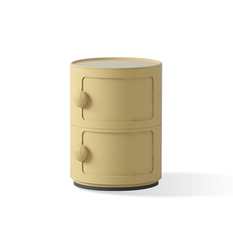 Componibili-019 Nordic Modern Round Plastic Bedside Table Children's Home Bedroom Storage Cabinet and Snack Stand for Living Room and Dining - Image 1
