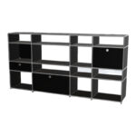Stainless Steel Module, Black Metal Display Storage Cabinet, Vintage Bedroom, High-end Storage Cabinet