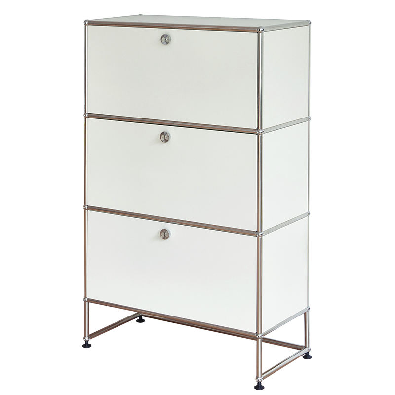 USM-115 Modular Combination Shoe Cabinet, Modern Metal Multi-functional Storage Cabinet, Household Entrance Entrance Cabinet - Image 1