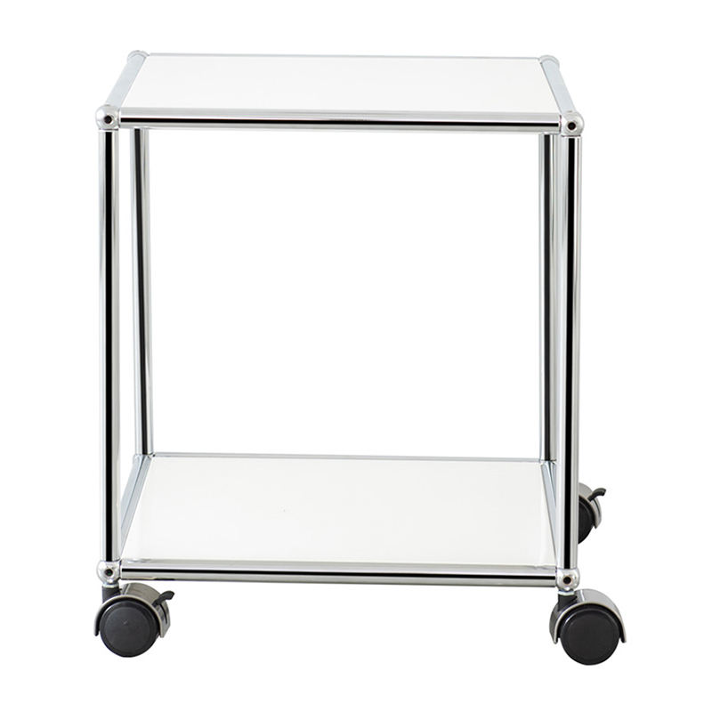USM-121 Stainless Steel Coffee Table, Light Luxury, Modern Modular Combination Cabinet, Movable Wrought Iron Shelf, Sofa Side Table - Image 1