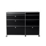Modular Wall-mounted Coffee Side Cabinet Multi-layer Storage Stainless Steel Dining Room Sideboard Chest of Drawers Cabinet