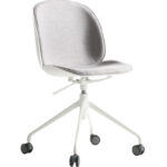 Nordic Design Home Studying Chair PP Shell Aluminum Metal Base Leg with Universal Wheel Gas Lifting Work Swivel Chair