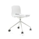 nordic plastic chair aluminum base gaslift with wheels caster work chair for living room study room