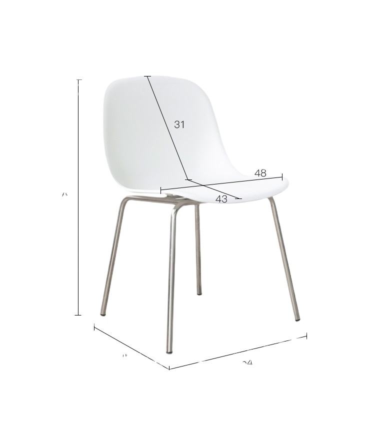Main-01 Nordic Dining Chair Medieval Stainless Steel Chair for Restaurant Dining Room - Image 1