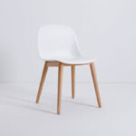 modern plastic PP seat beech wood leg fra me leisure armless side chair for living room dining chair nordic d ining chair