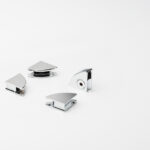Set (4 pieces) Chrome Corner for USM Haller Glass Shelf